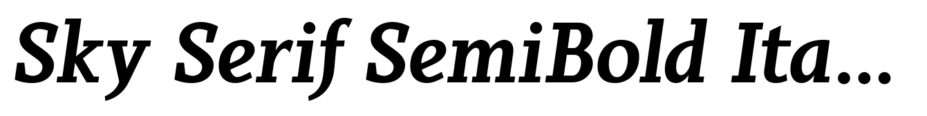 Sky Serif SemiBold Italic